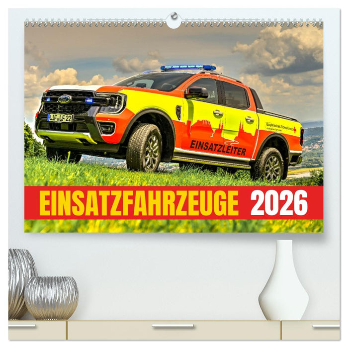 Einsatzfahrzeuge 112 (CALVENDO Premium Wandkalender 2026)