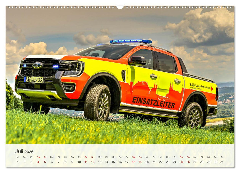 Einsatzfahrzeuge 112 (CALVENDO Premium Wandkalender 2026)