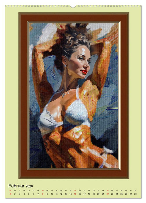 Das Wesentliche im Detail, Frauenporträts in Öl gemalt (CALVENDO Premium Wandkalender 2026)