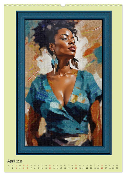 Das Wesentliche im Detail, Frauenporträts in Öl gemalt (CALVENDO Premium Wandkalender 2026)