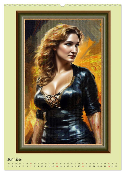 Das Wesentliche im Detail, Frauenporträts in Öl gemalt (CALVENDO Premium Wandkalender 2026)