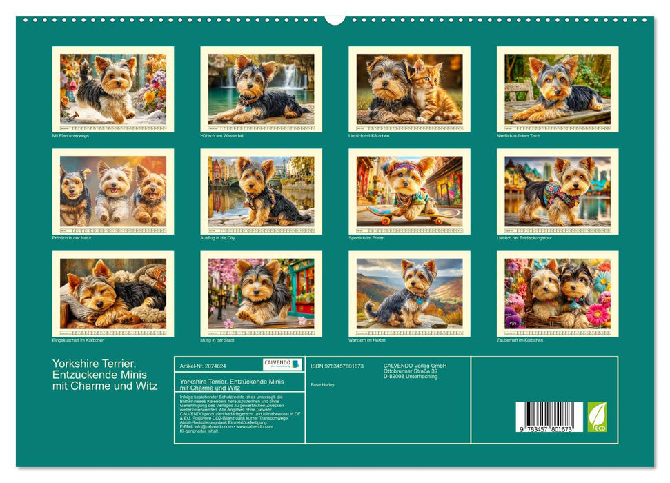 Yorkshire Terrier. Entzückende Minis mit Charme und Witz (CALVENDO Premium Wandkalender 2026)