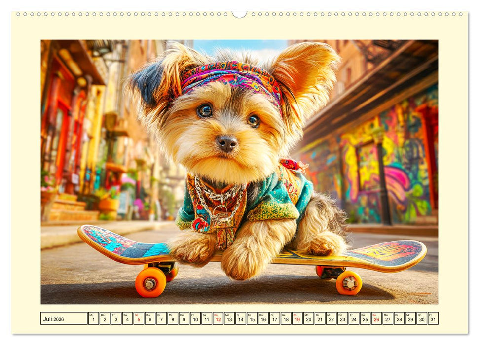 Yorkshire Terrier. Entzückende Minis mit Charme und Witz (CALVENDO Premium Wandkalender 2026)