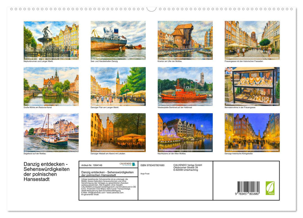 Danzig entdecken - Sehenswürdigkeiten der polnischen Hansestadt (CALVENDO Premium Wandkalender 2026)