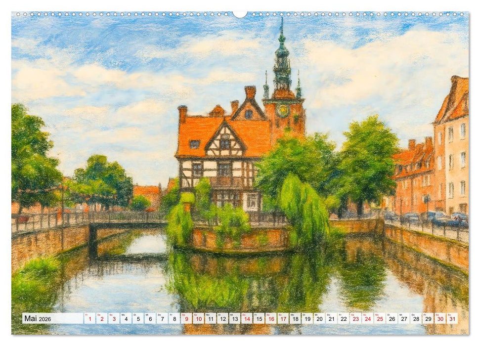 Danzig entdecken - Sehenswürdigkeiten der polnischen Hansestadt (CALVENDO Premium Wandkalender 2026)