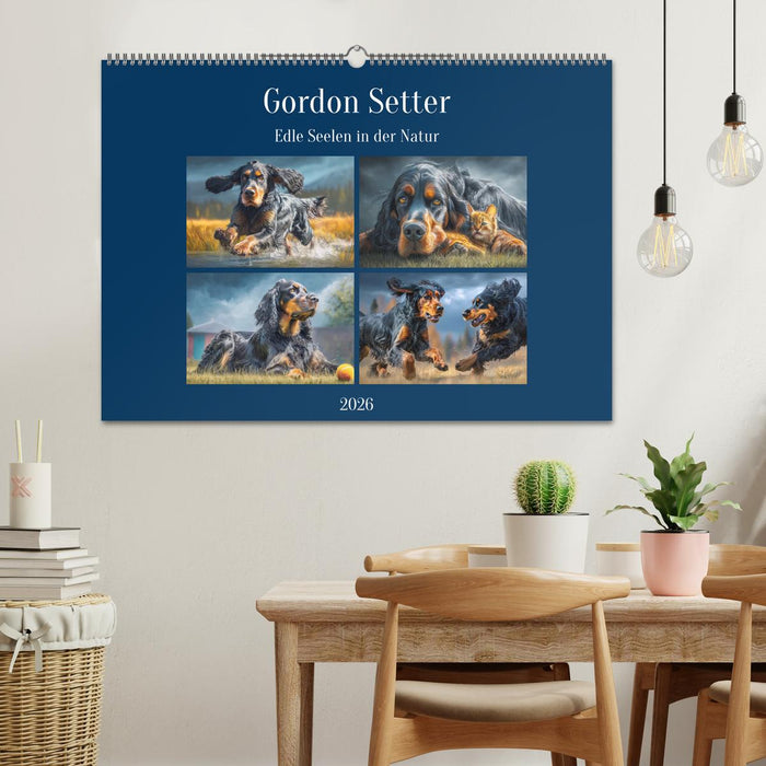 Gordon Setter. Edle Seelen in der Natur (CALVENDO Wandkalender 2026)