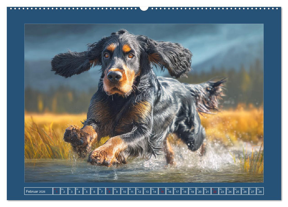Gordon Setter. Edle Seelen in der Natur (CALVENDO Wandkalender 2026)