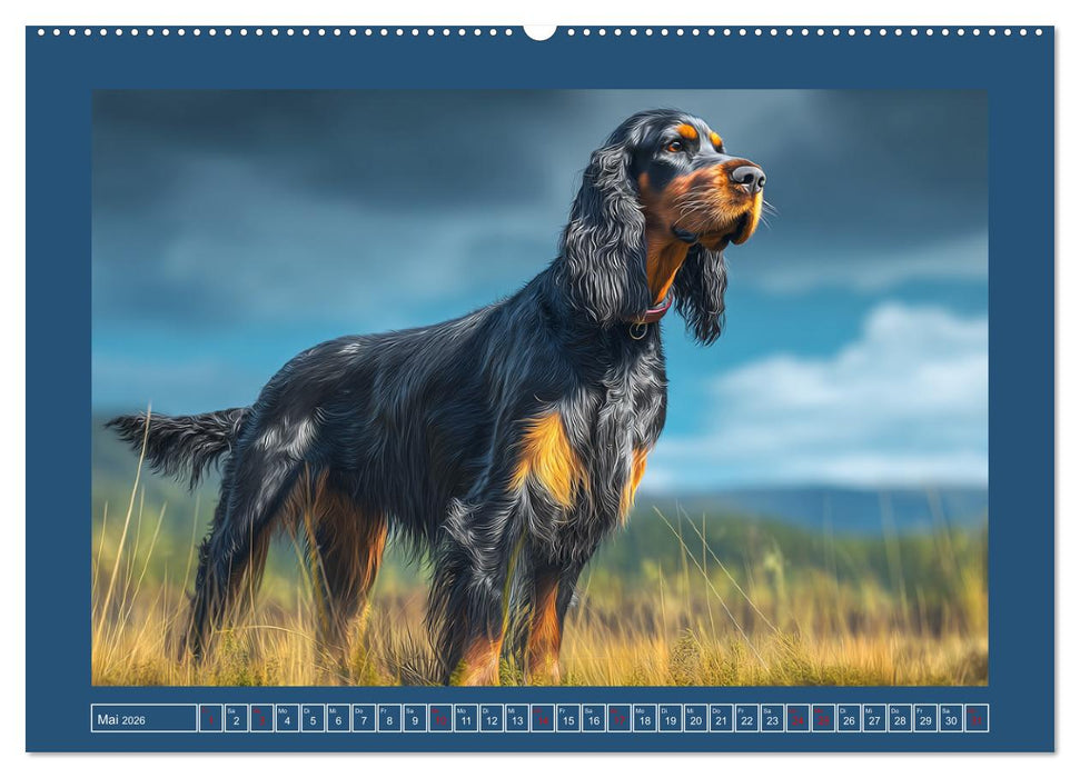 Gordon Setter. Edle Seelen in der Natur (CALVENDO Wandkalender 2026)