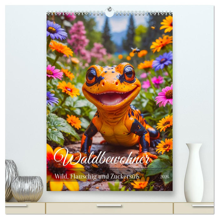 Waldbewohner - Wild, Flauschig und Zuckersüß (CALVENDO Premium Wandkalender 2026)