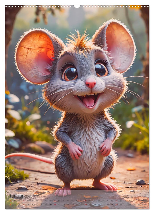 Waldbewohner - Wild, Flauschig und Zuckersüß (CALVENDO Premium Wandkalender 2026)