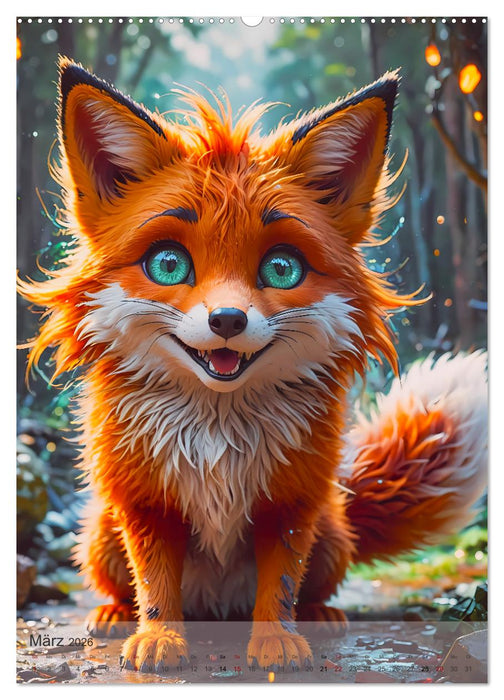Waldbewohner - Wild, Flauschig und Zuckersüß (CALVENDO Premium Wandkalender 2026)