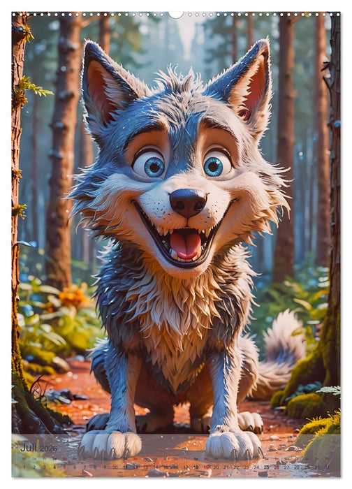 Waldbewohner - Wild, Flauschig und Zuckersüß (CALVENDO Premium Wandkalender 2026)