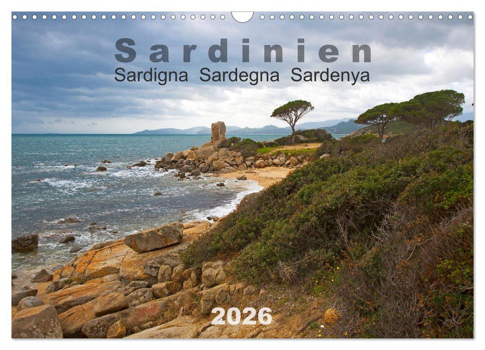 Sardinien Sardigna Sardegna Sardenya 2026 (CALVENDO Wandkalender 2026)