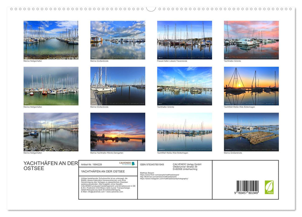 YACHTHÄFEN AN DER OSTSEE (CALVENDO Premium Wandkalender 2026)