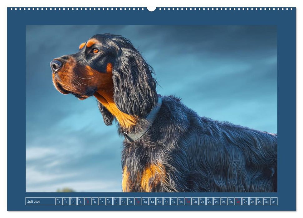 Gordon Setter. Edle Seelen in der Natur (CALVENDO Premium Wandkalender 2026)