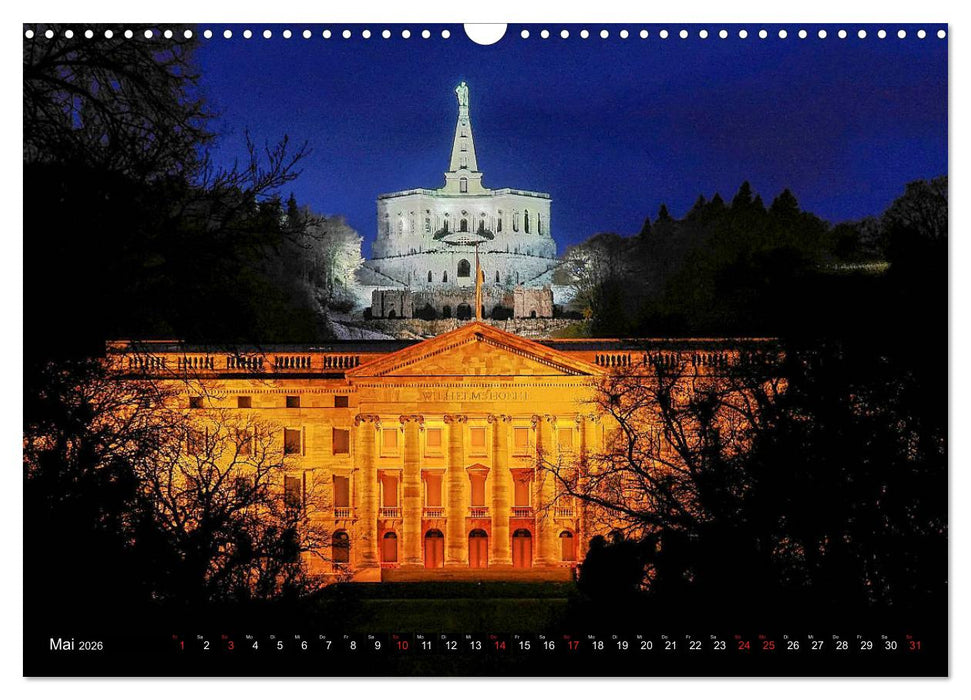 Kassel bei Nacht (CALVENDO Wandkalender 2026)