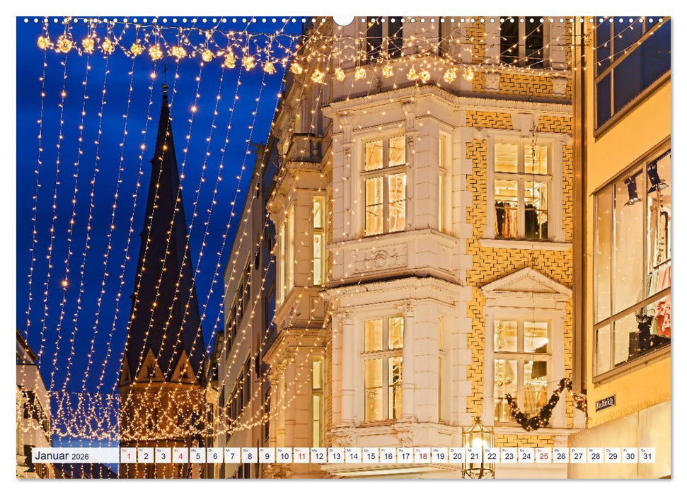 BONN für Nachtschwärmer (CALVENDO Wandkalender 2026)