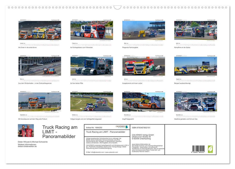 Truck Racing am LIMIT - Panoramabilder (CALVENDO Wandkalender 2026)