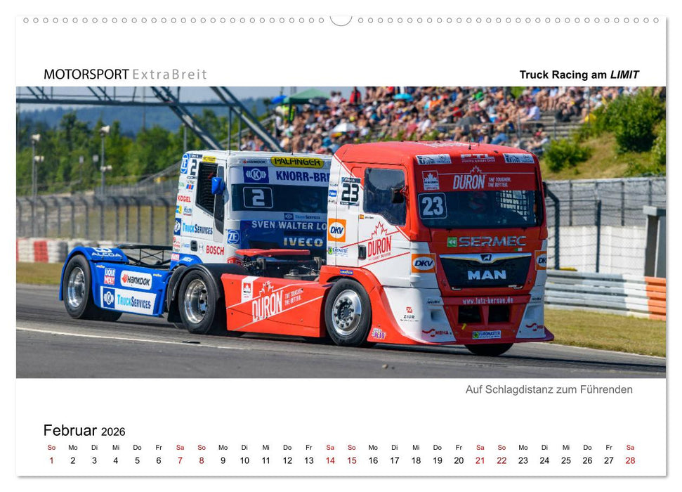 Truck Racing am LIMIT - Panoramabilder (CALVENDO Wandkalender 2026)
