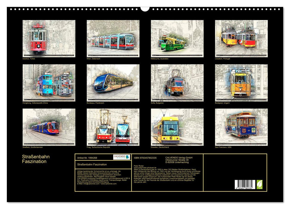 Straßenbahn Faszination (CALVENDO Wandkalender 2026)