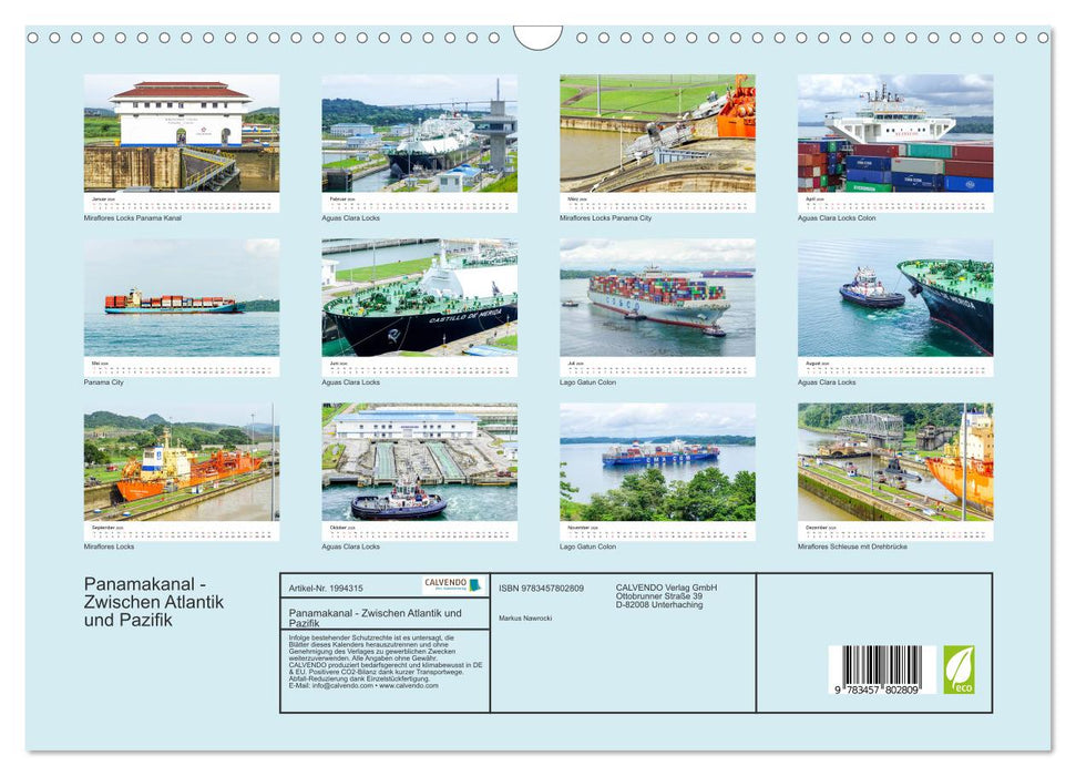 Panamakanal - Zwischen Atlantik und Pazifik (CALVENDO Wandkalender 2026)