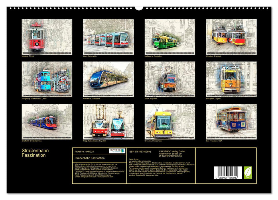 Straßenbahn Faszination (CALVENDO Premium Wandkalender 2026)