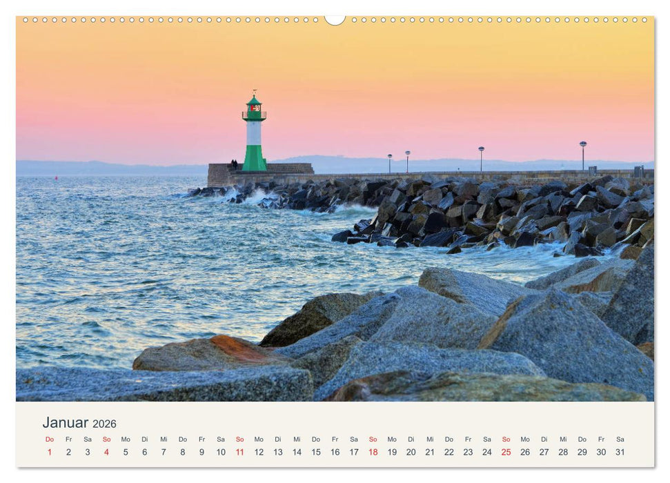 Sassnitz und die Kreideküste - Herbstimpressionen vom Hochuferweg Jasmund (CALVENDO Wandkalender 2026)