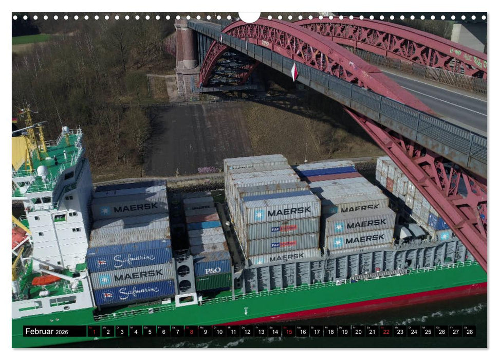 100 Meter über Grund - Am Nord-Ostsee-Kanal (CALVENDO Wandkalender 2026)