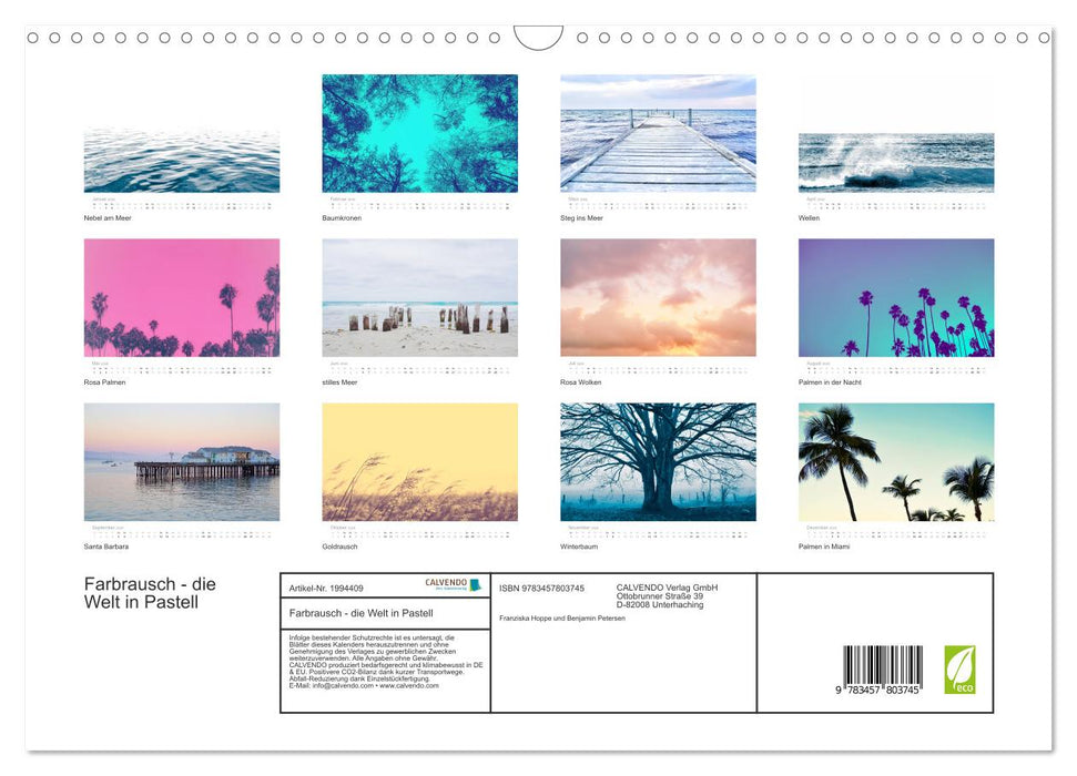 Farbrausch - die Welt in Pastell (CALVENDO Wandkalender 2026)