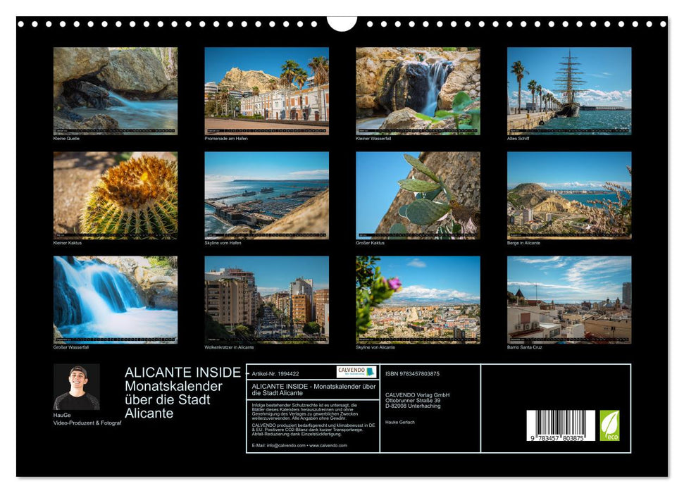 ALICANTE INSIDE - Monatskalender über die Stadt Alicante (CALVENDO Wandkalender 2026)