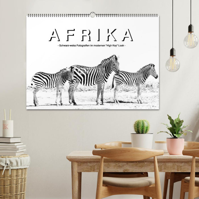 AFRIKA - Schwarz-weiss Fotografien im modernen "High Key" Look (CALVENDO Wandkalender 2026)