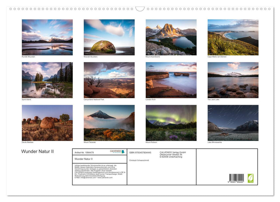 Wunder Natur II (CALVENDO Wandkalender 2026)