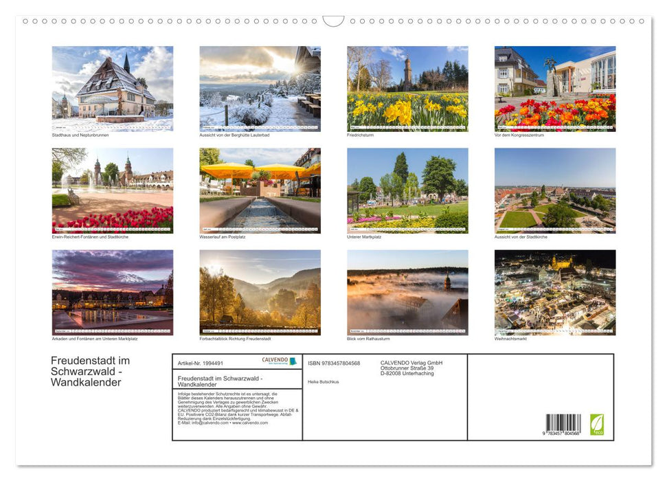 Freudenstadt im Schwarzwald - Wandkalender (CALVENDO Wandkalender 2026)
