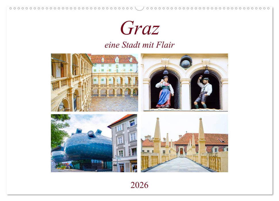 Graz - eine Stadt mit Flair (CALVENDO Wandkalender 2026)
