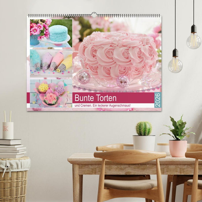 Bunte Torten und Cremen. Ein leckerer Augenschmaus (CALVENDO Wandkalender 2026)