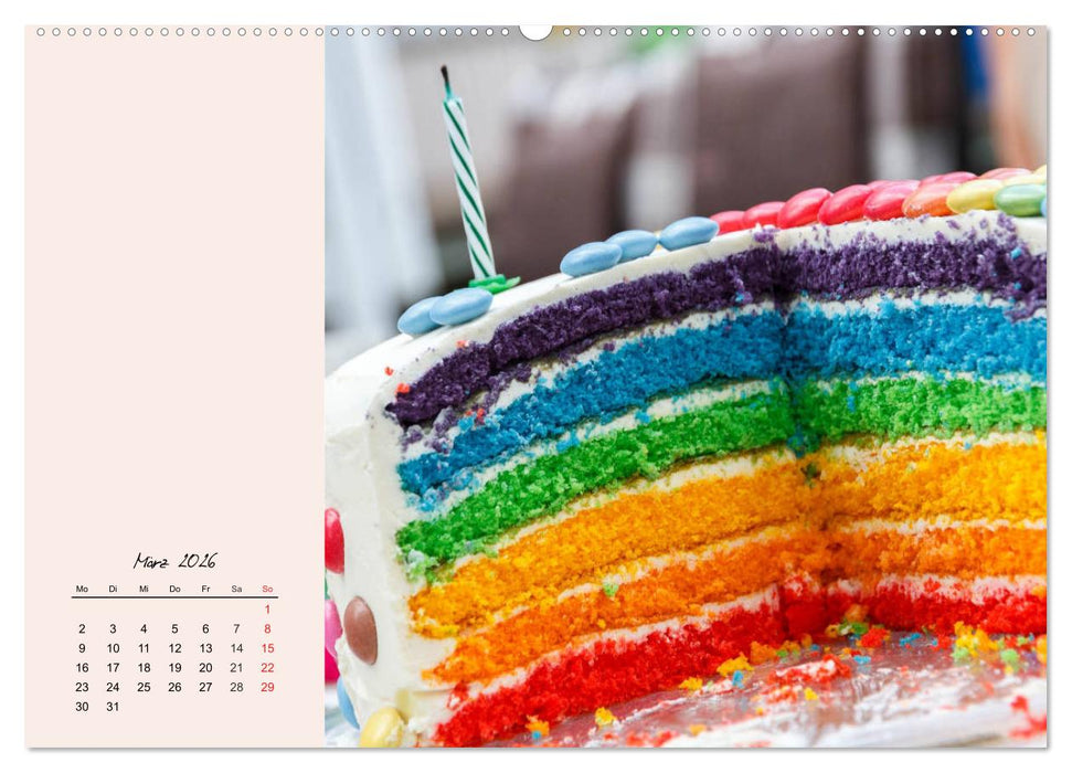 Bunte Torten und Cremen. Ein leckerer Augenschmaus (CALVENDO Wandkalender 2026)