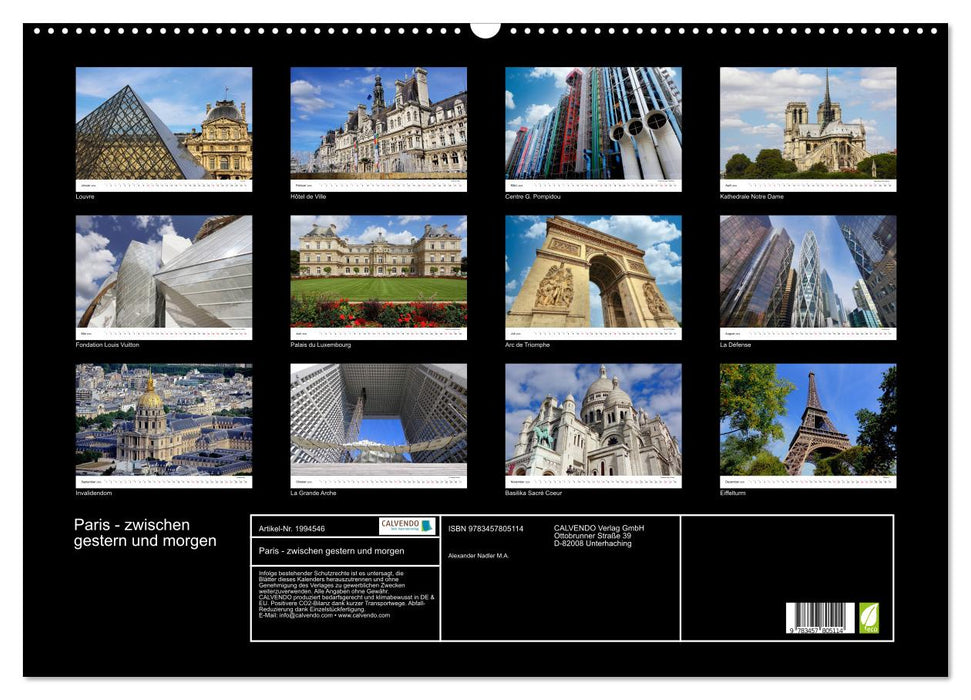 Paris - zwischen gestern und morgen (CALVENDO Wandkalender 2026)