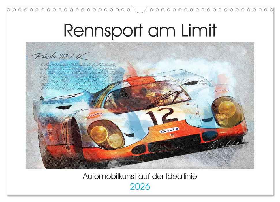 Rennsport am Limit (CALVENDO Wandkalender 2026)