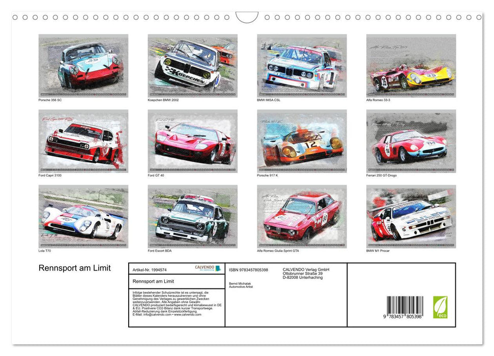 Rennsport am Limit (CALVENDO Wandkalender 2026)