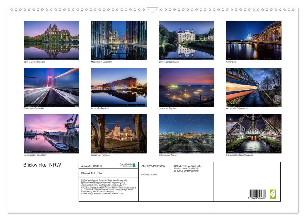 Blickwinkel NRW (CALVENDO Wandkalender 2026)