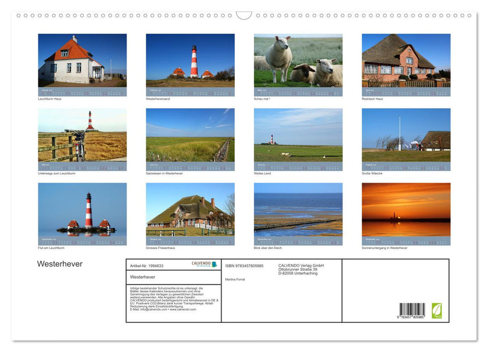 Westerhever (CALVENDO Wandkalender 2026)