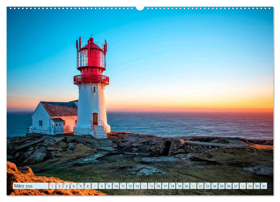 Leuchttürme - maritime Wegweiser (CALVENDO Wandkalender 2026)