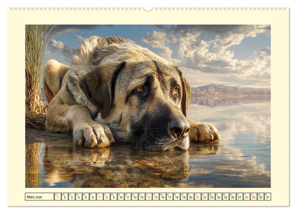 Kangal - Beschützer der Herde. Starke, selbstständige und furchtlose Hunde (CALVENDO Premium Wandkalender 2026)