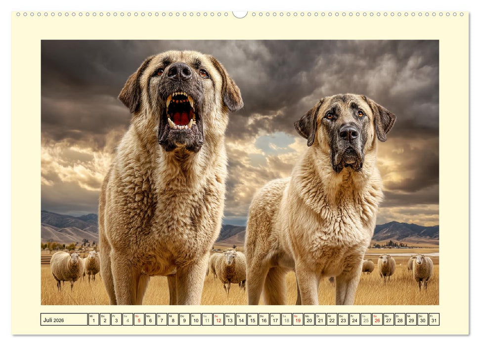 Kangal - Beschützer der Herde. Starke, selbstständige und furchtlose Hunde (CALVENDO Premium Wandkalender 2026)