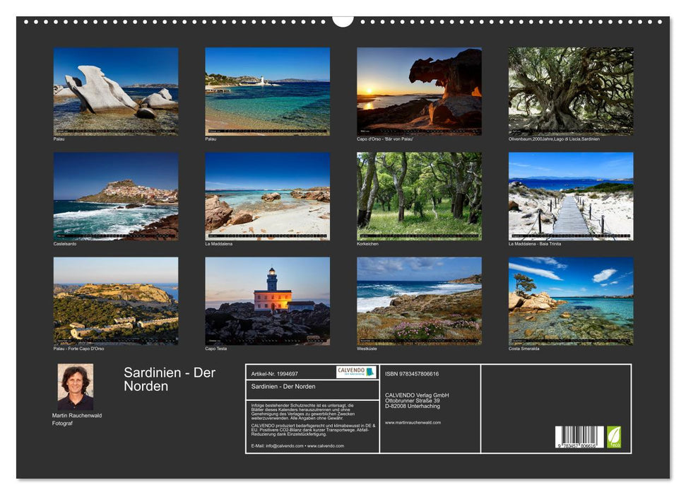 Sardinien - Der Norden (CALVENDO Wandkalender 2026)