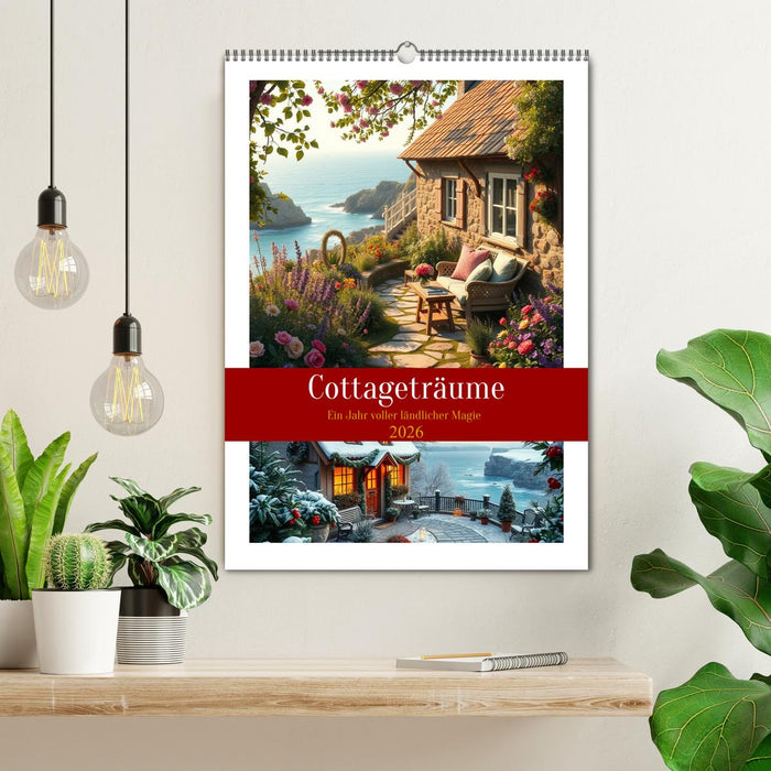 Cottageträume - Ein Jahr voller ländlicher Magie (CALVENDO Wandkalender 2026)