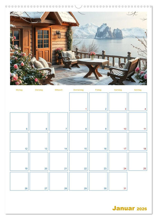 Cottageträume - Ein Jahr voller ländlicher Magie (CALVENDO Wandkalender 2026)