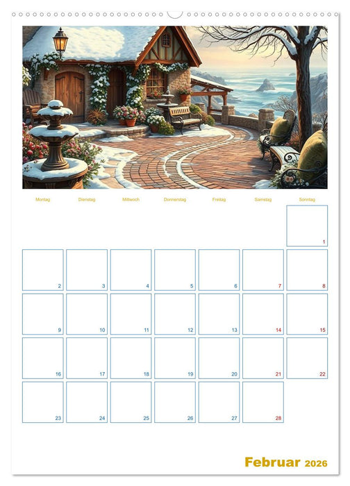 Cottageträume - Ein Jahr voller ländlicher Magie (CALVENDO Wandkalender 2026)