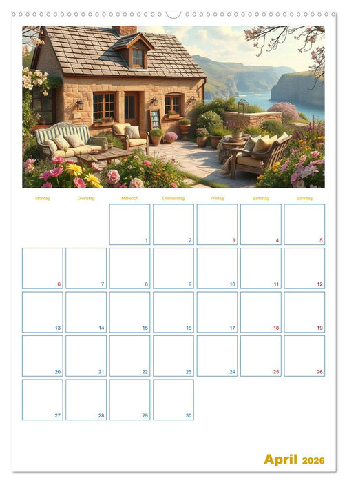 Cottageträume - Ein Jahr voller ländlicher Magie (CALVENDO Wandkalender 2026)