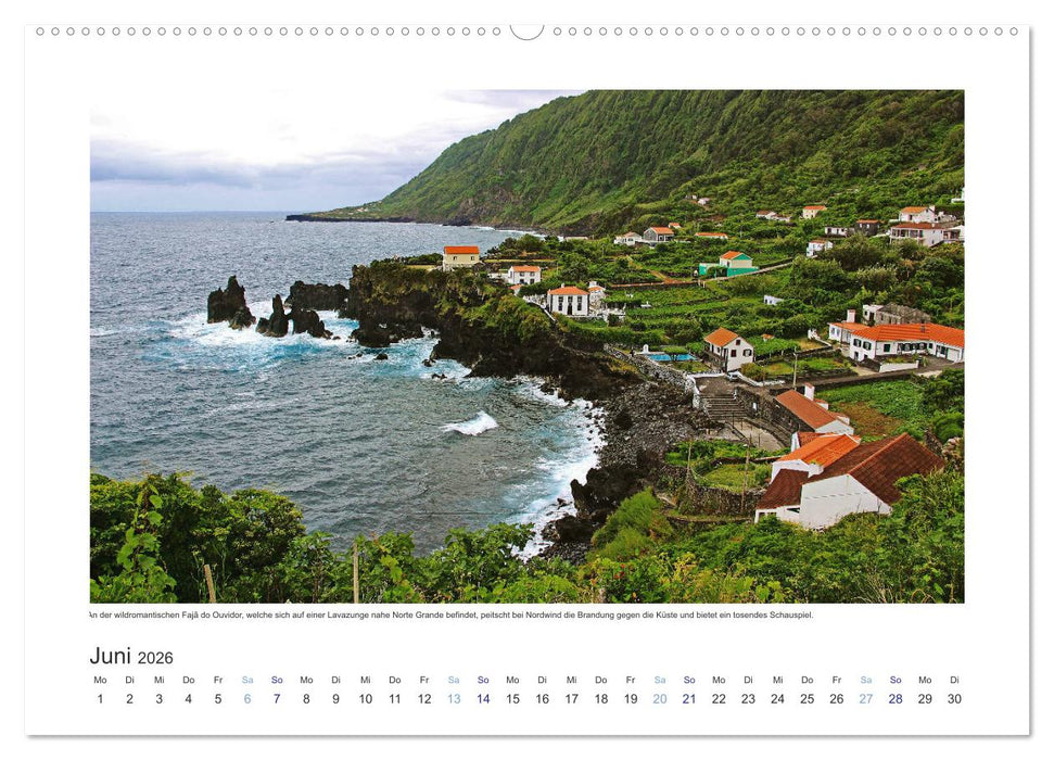 Azoren-Insel Sao Jorge – traumhafte Fajas auf dem grünsten Eiland Portugals (CALVENDO Wandkalender 2026)